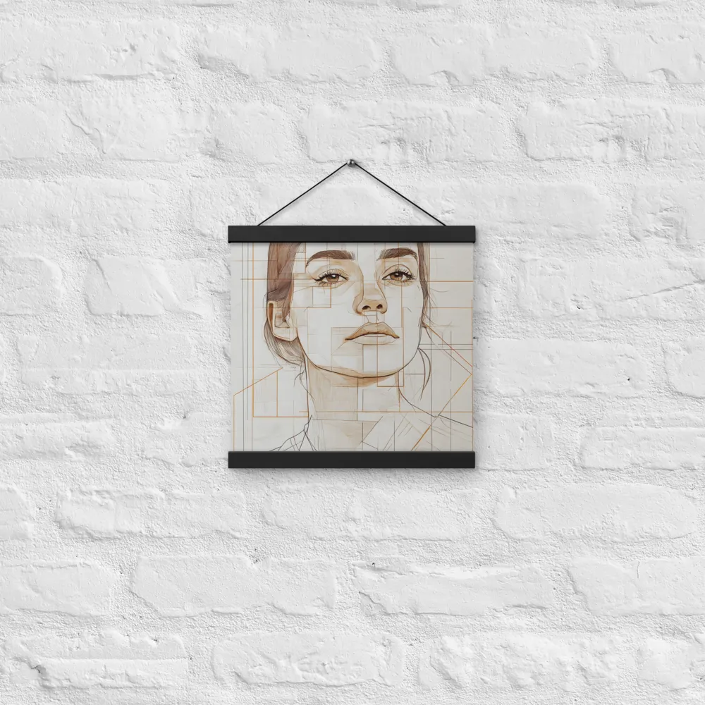 Geometric Serenity: A Minimalist Portrait