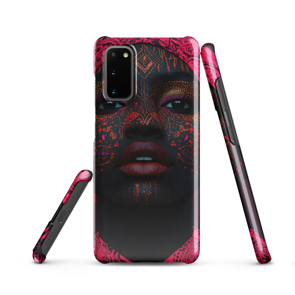 Neon Adornments: A Portrait of Cultural Expression | Phone Case |  S20 | Snap Case | Glossy