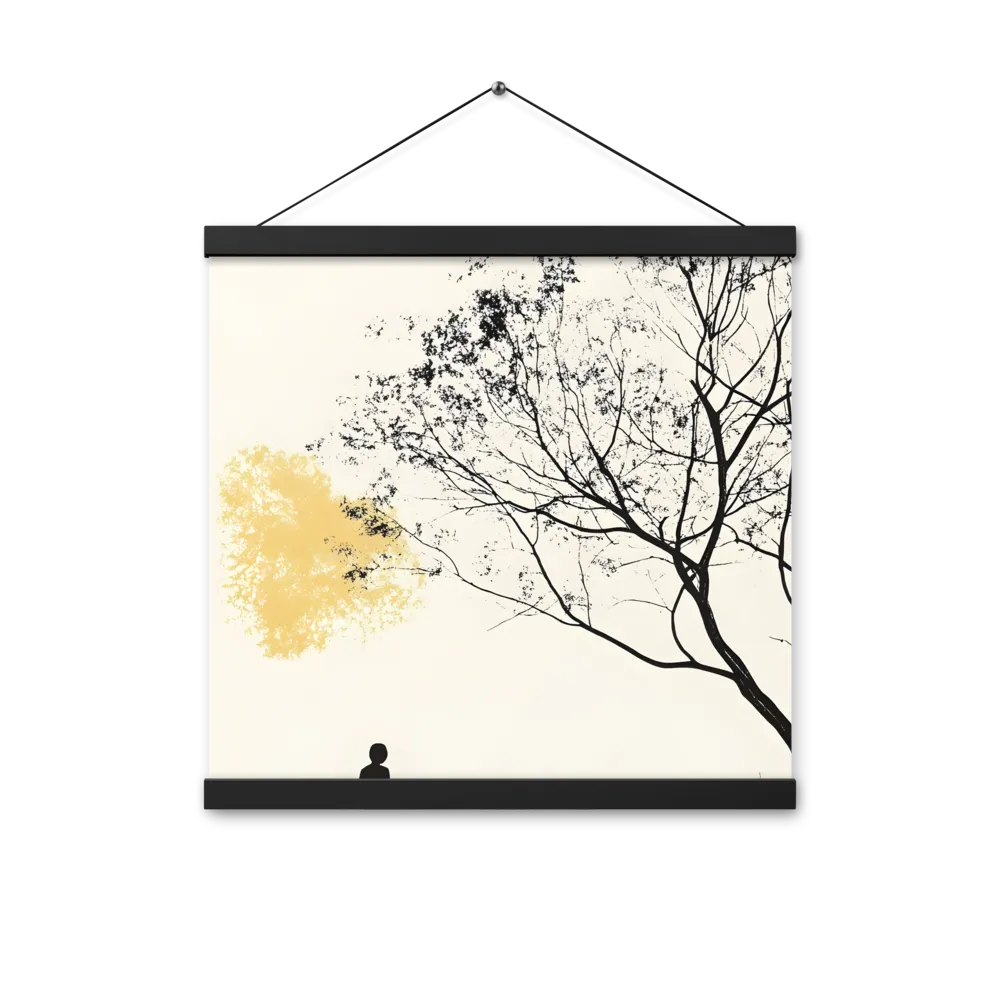 Whispers of Solitude | Poster With Black Wood Hanger | 16″×16″
