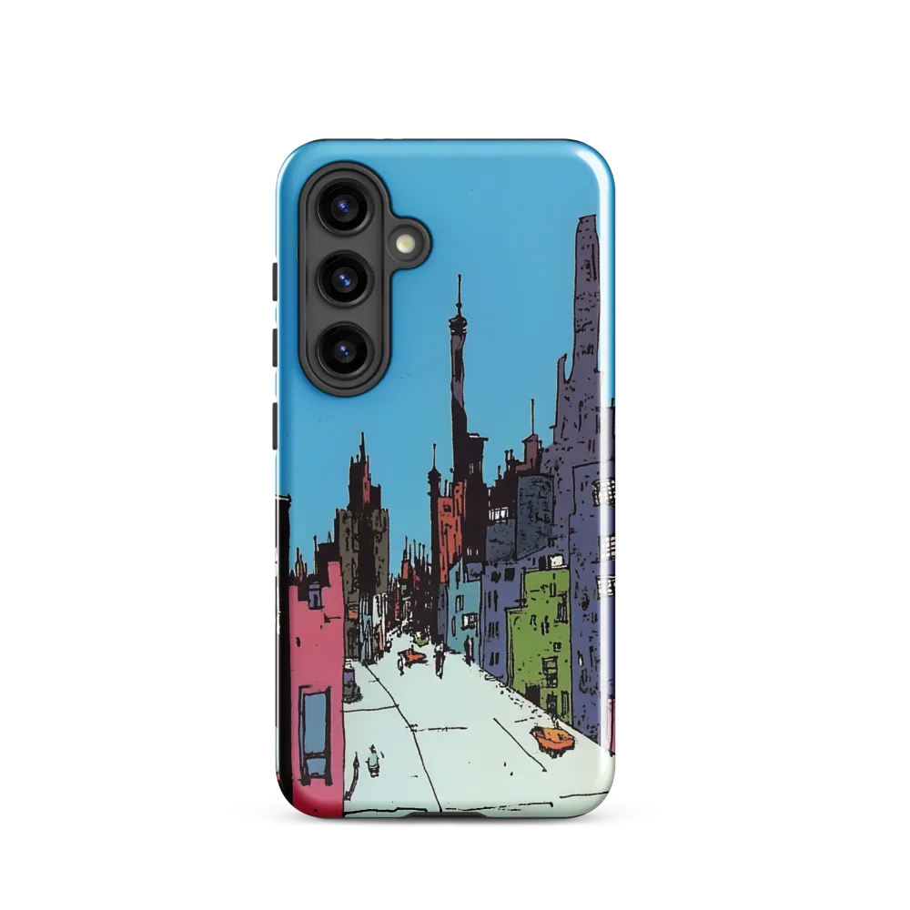 Vibrant Cityscape under the Moon