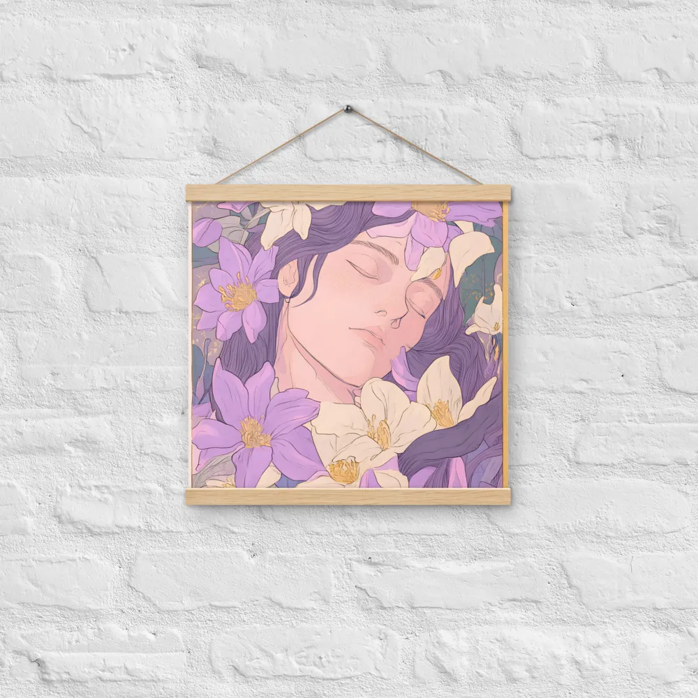 Harmony in Bloom | Poster With Oak Wood Hanger | 16″×16″
