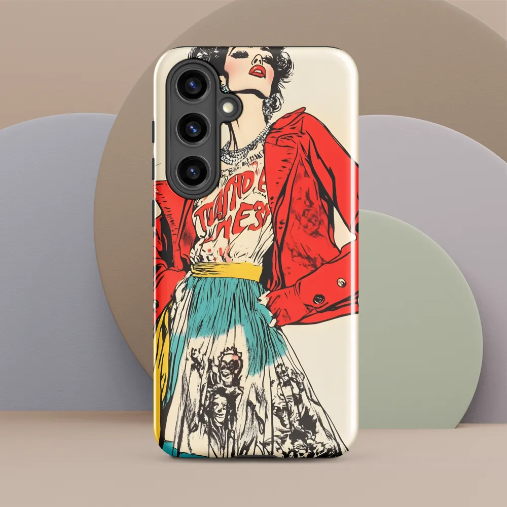 Vibrant Elegance: A Pop Art Fashion Statement | Phone Case |  S24 Plus | Tough Case | Glossy