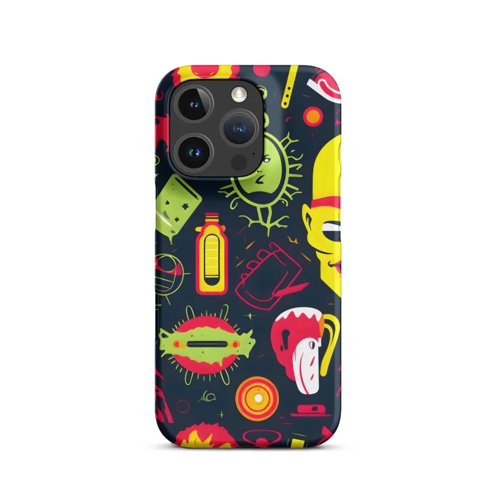 Neon Revelry: A Quirky Exploration of Modern Pop Art | Phone Case |  16 Pro | Snap Case | Matte