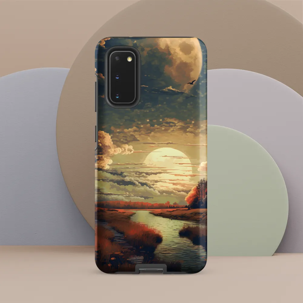 Whispers of Dusk: A Tranquil River Landscape