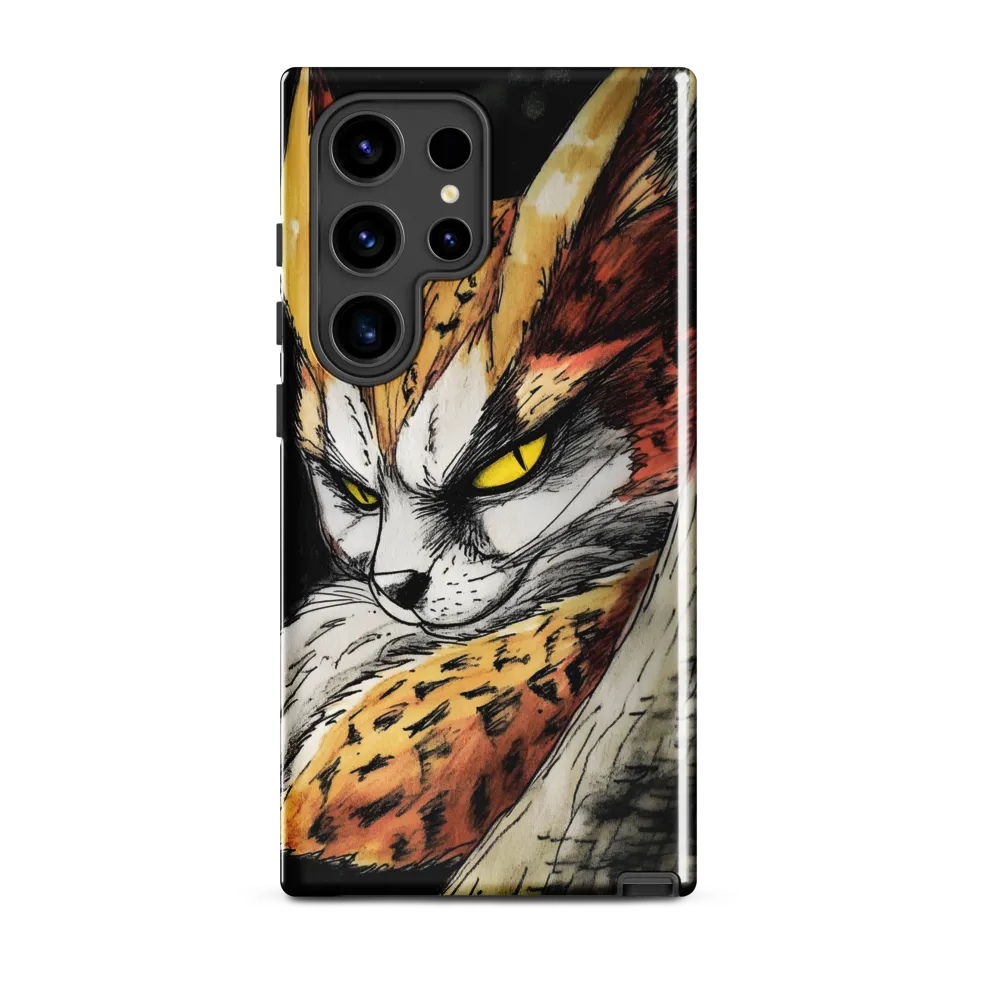 Fierce Gaze of the Wild Cat
