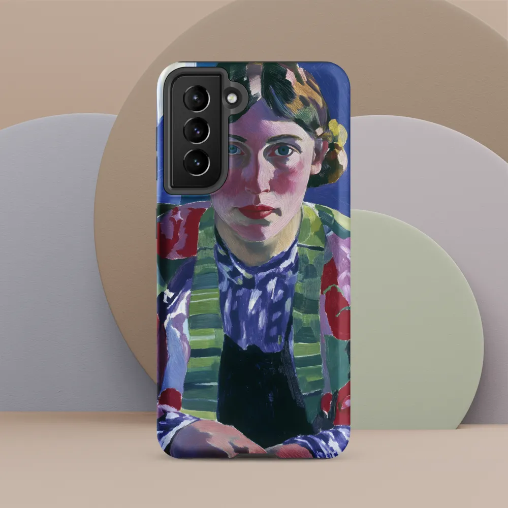 Vibrant Gaze: A Modernist Portrait