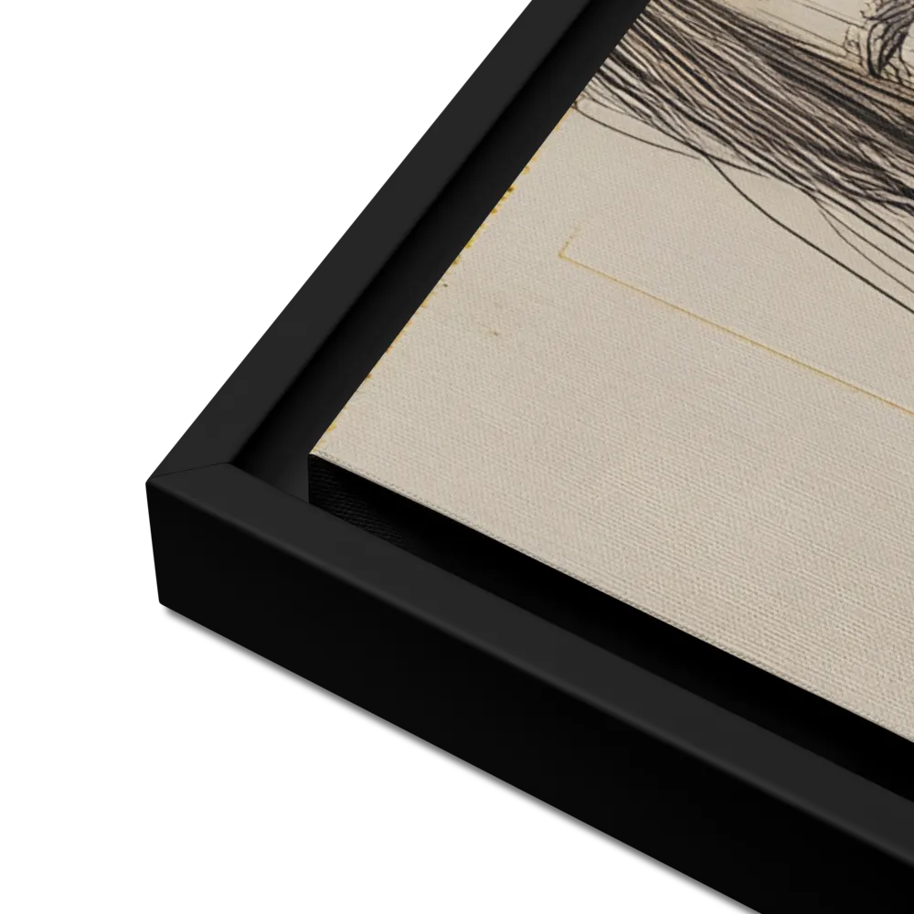 Geometric Elegance: A Modern Portrait | Canvas with Black Frame | 24″×36″