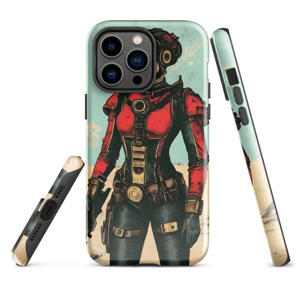 Futuristic Explorer: A Steampunk Adventure | Phone Case |  14 Pro Max | Tough Case | Glossy