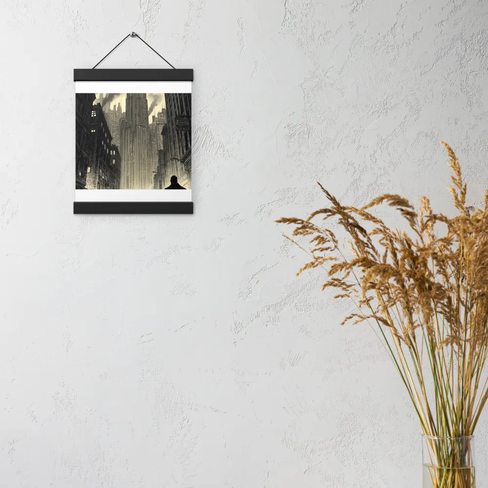 Echoes of the City | Poster With Black Wood Hanger | 8″×10″