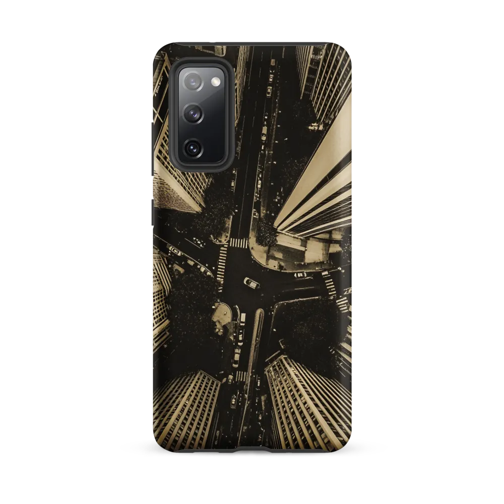 Urban Symphony: Aerial Perspective of City Life | Phone Case |  S20 FE | Tough Case | Matte