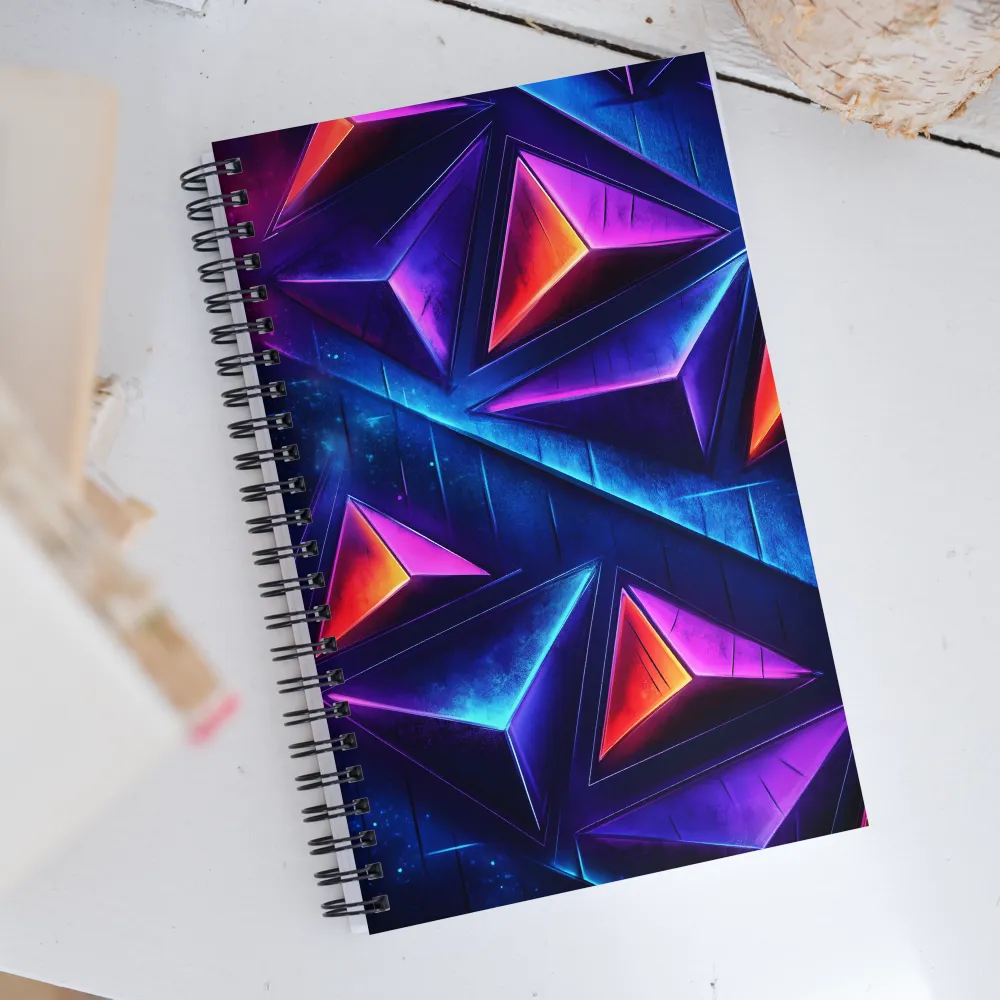 Geometric Luminescence | Spiral Notebook