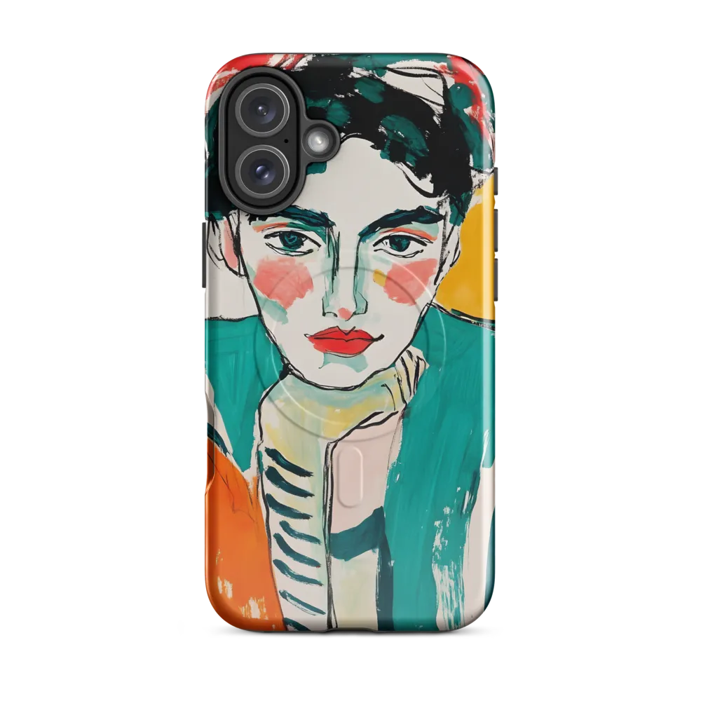 Contemplative Portrait in Bold Hues