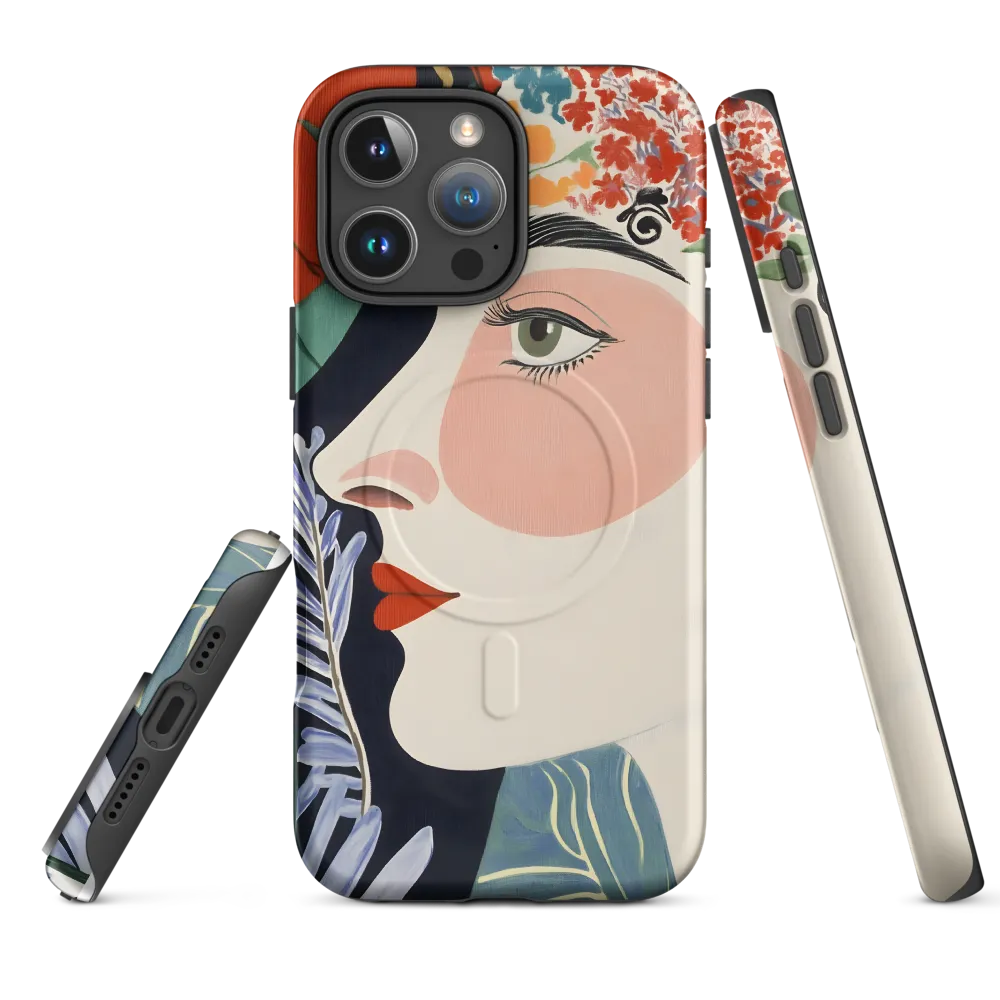 Floral Serenade: A Modern Portrait
