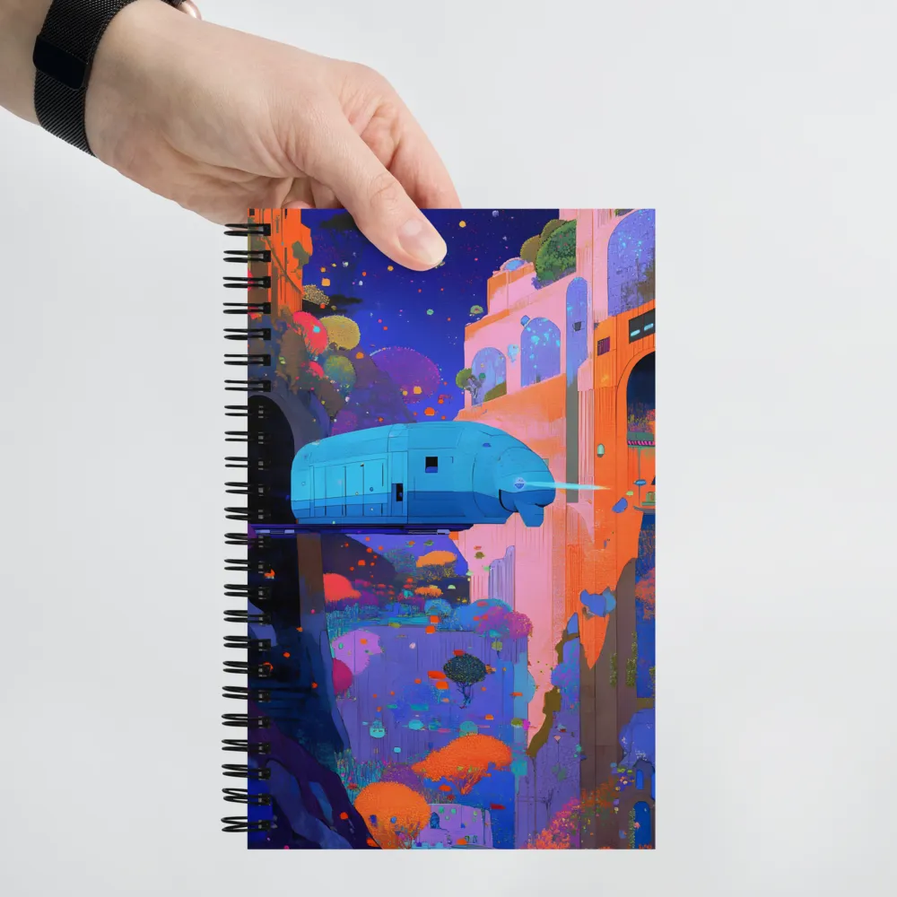 Journey Through a Technicolor Dreamscape | Spiral Notebook