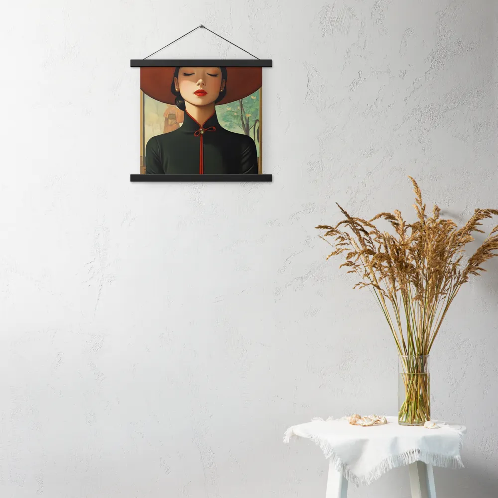 Elegance in Tranquility | Poster With Black Wood Hanger | 14″×14″