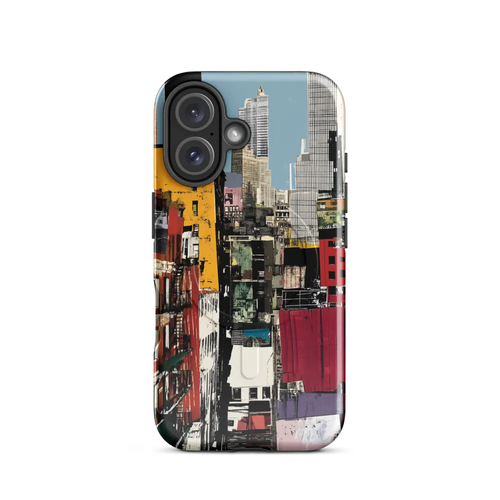 Urban Collage: A Vivid Cityscape | Phone Case |  16 | MagSafe® Tough Case | Glossy