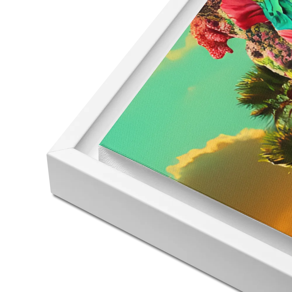 Ethereal Skull Garden | Canvas with White Frame | 24″×36″