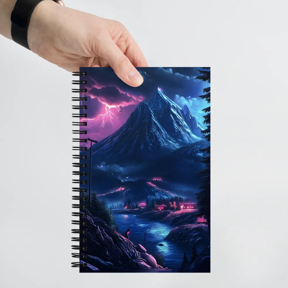 Mystical Storm Beneath the Peak | Spiral Notebook