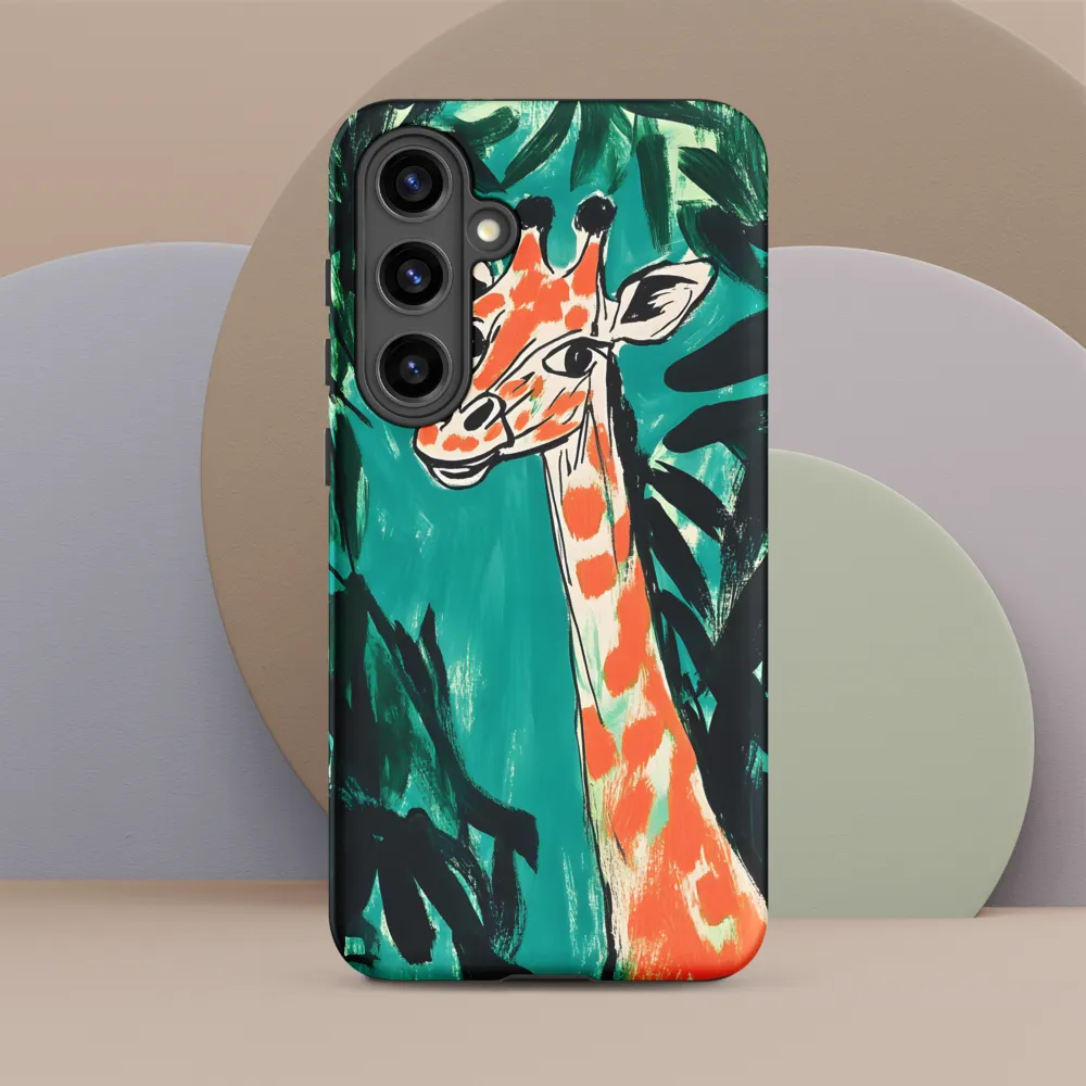 Curious Giraffe in Lush Greenery | Phone Case |  S24 Plus | Tough Case | Matte