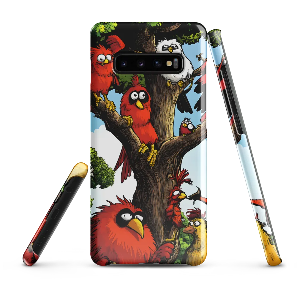 Whimsical Avian Gathering | Phone Case |  S10 Plus | Snap Case | Glossy