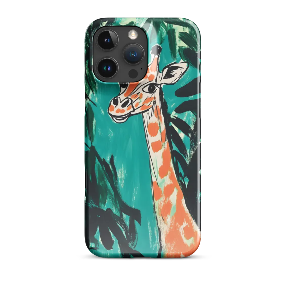 Curious Giraffe in Lush Greenery | Phone Case |  16 Pro Max | Snap Case | Glossy