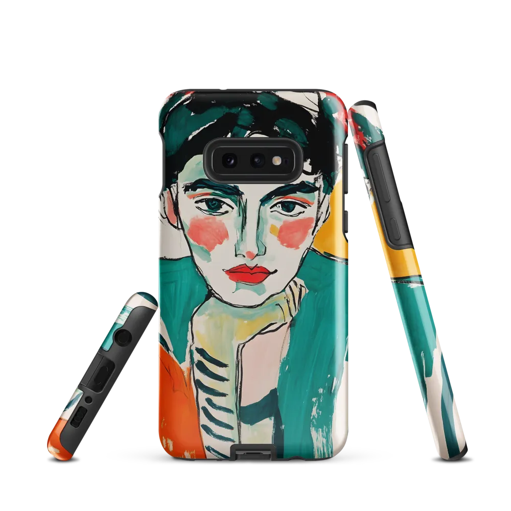 Contemplative Portrait in Bold Hues