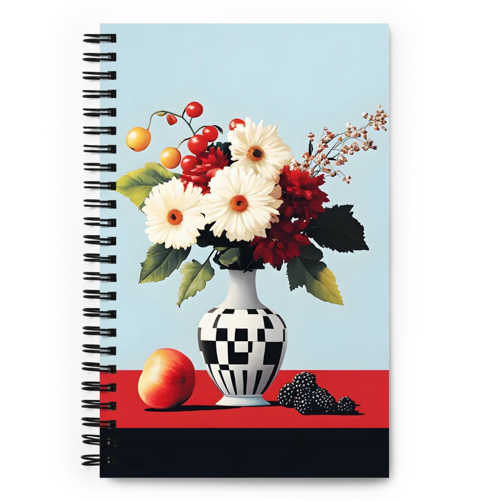 Floral Symphony: A Modern Still Life | Spiral Notebook