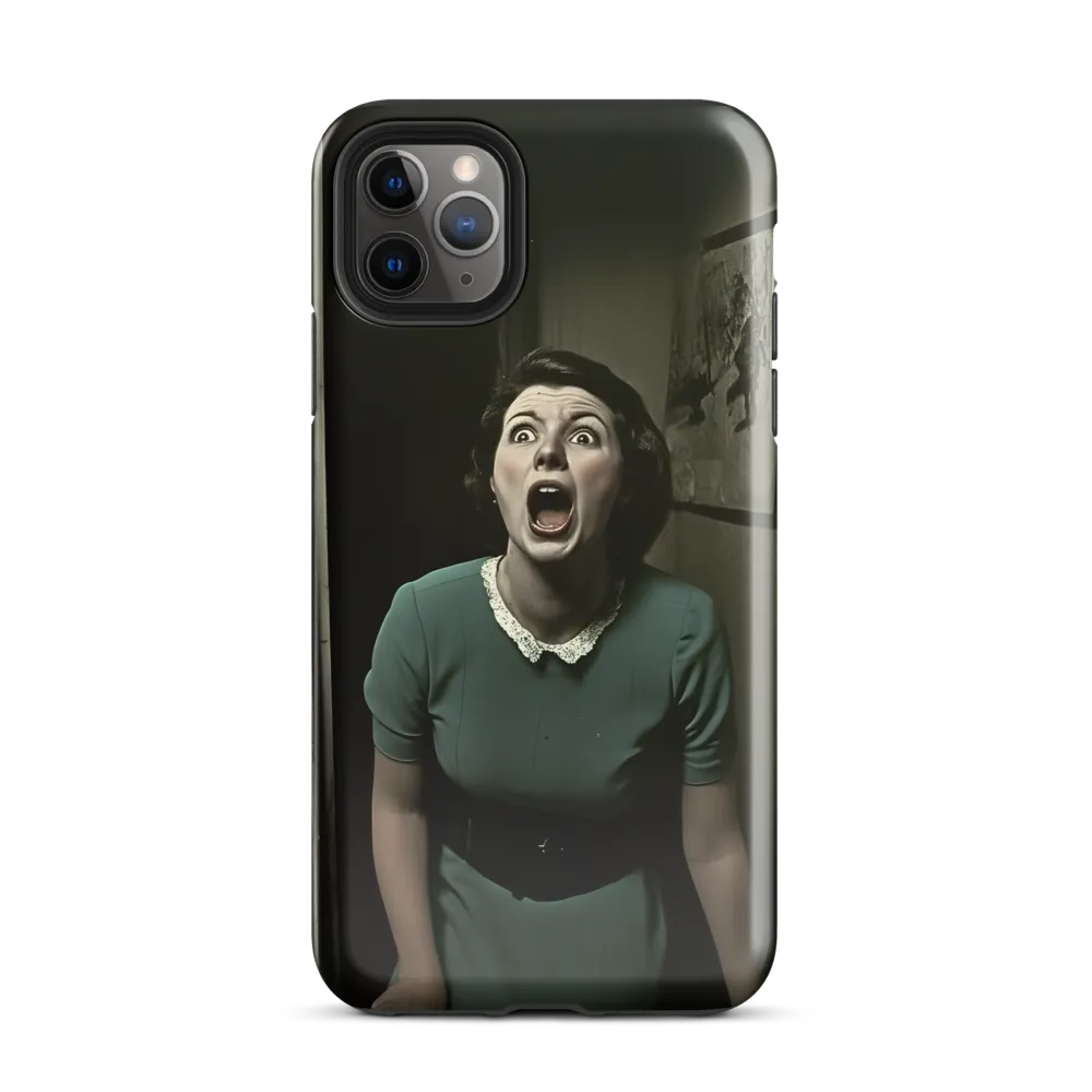 Echoes of Fear: A Vintage Portrait | Phone Case |  11 Pro Max | Tough Case | Glossy