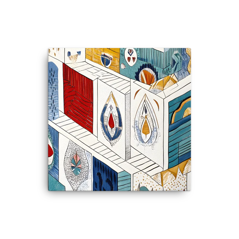 Symphony of Geometric Harmony | Thin Canvas | 12″×12″