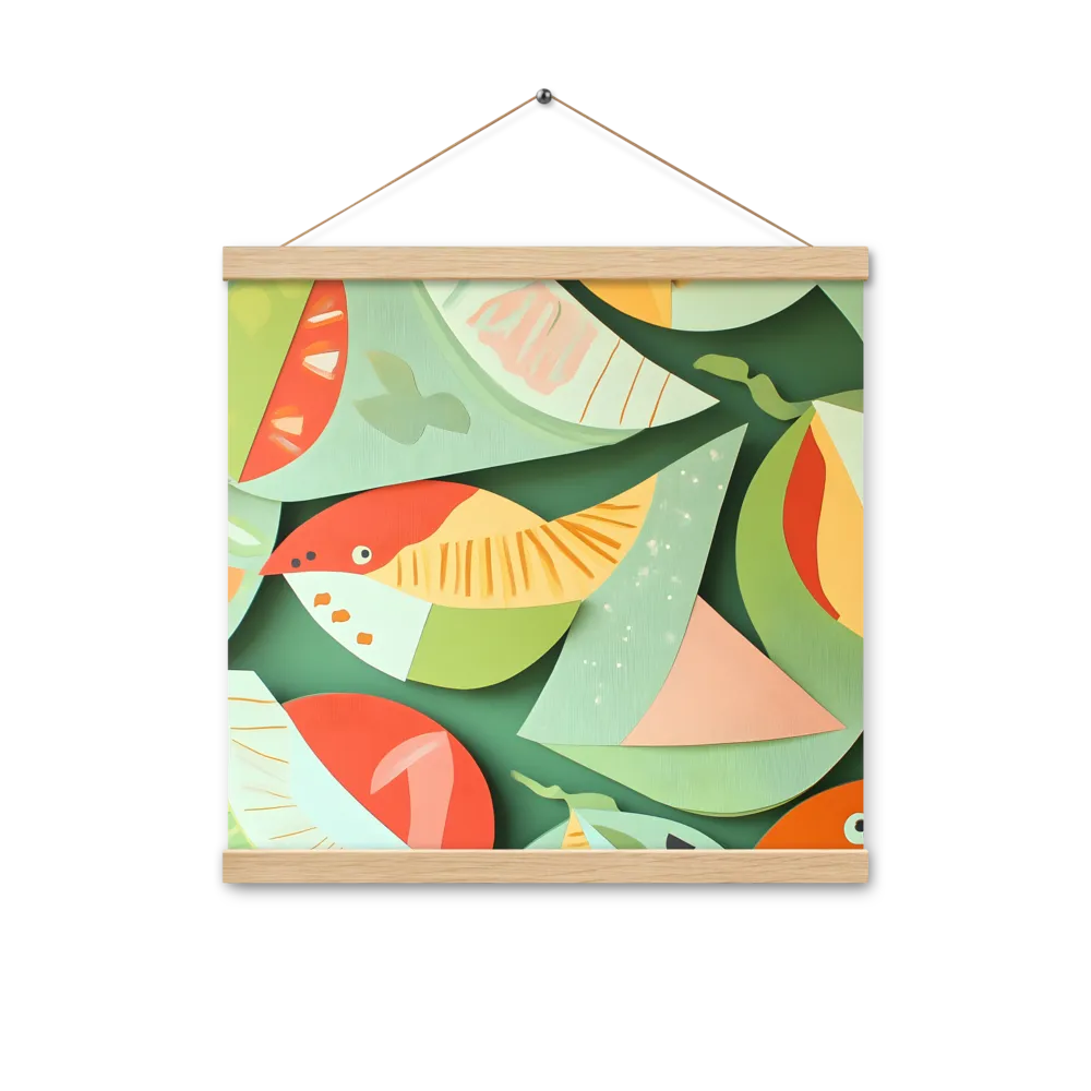 Nature's Palette | Poster With Oak Wood Hanger | 16″×16″