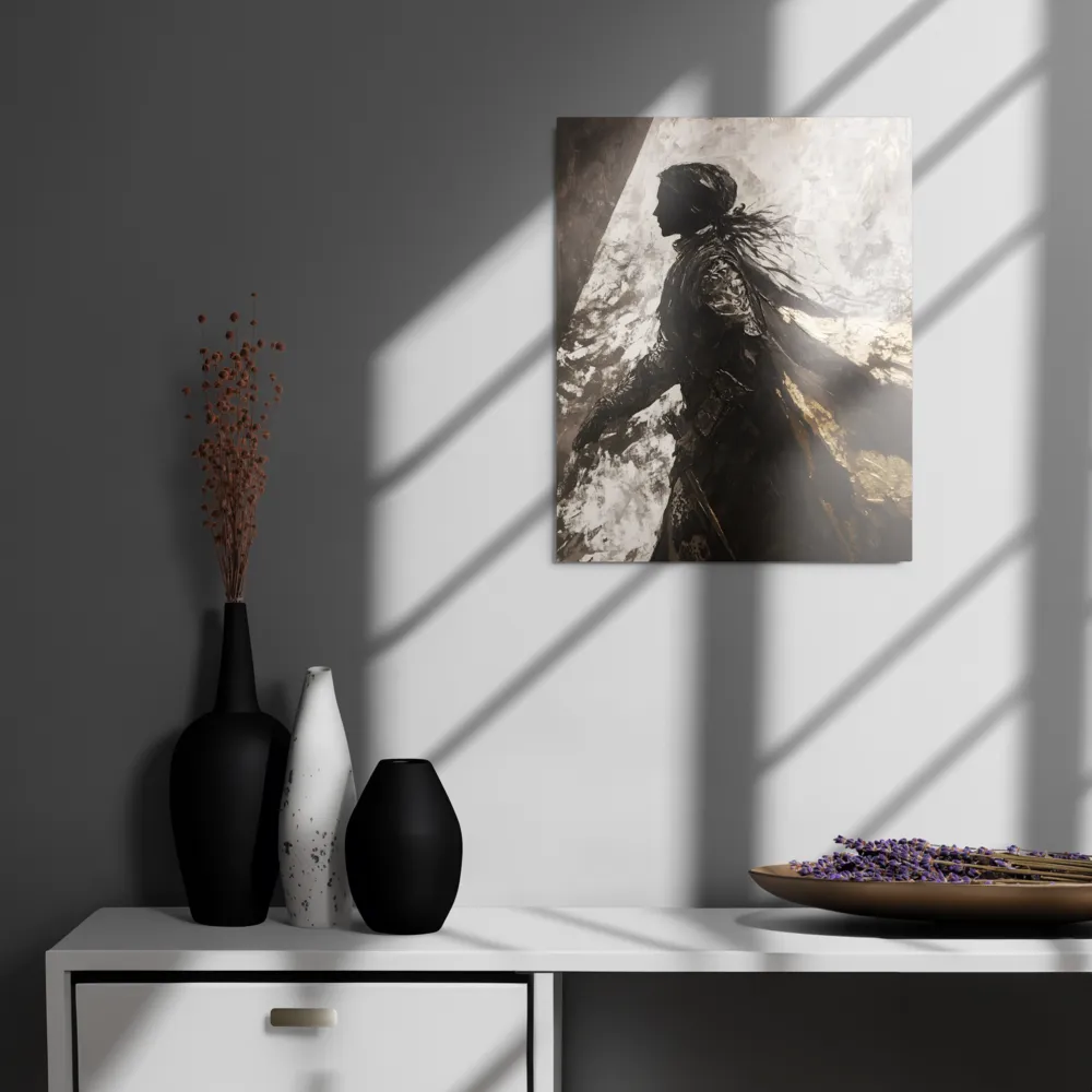 The Silhouette of Valor | Metal Print | 16″×20″