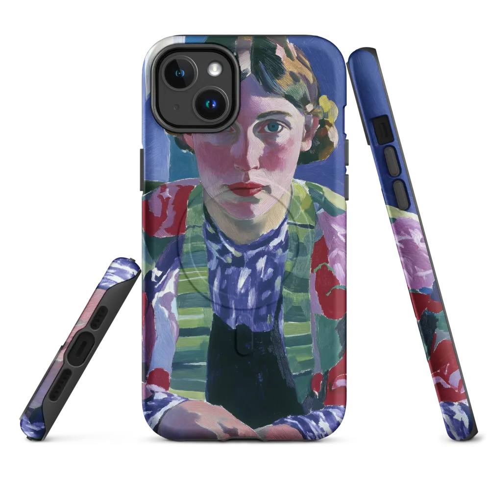 Vibrant Gaze: A Modernist Portrait