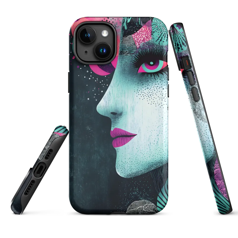 Mystical Beauty in Blue and Pink | Phone Case |  15 Plus | Tough Case | Matte
