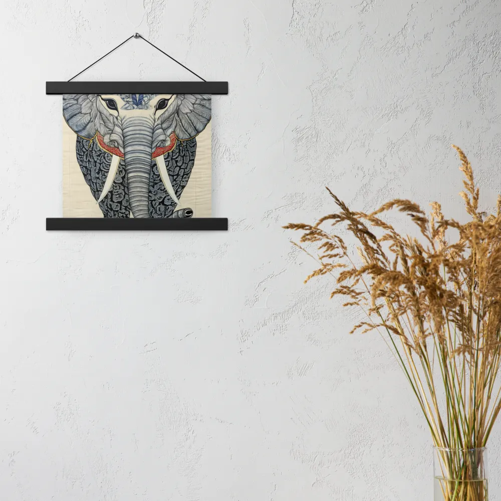 Majesty of the Elephant | Poster With Black Wood Hanger | 10″×10″