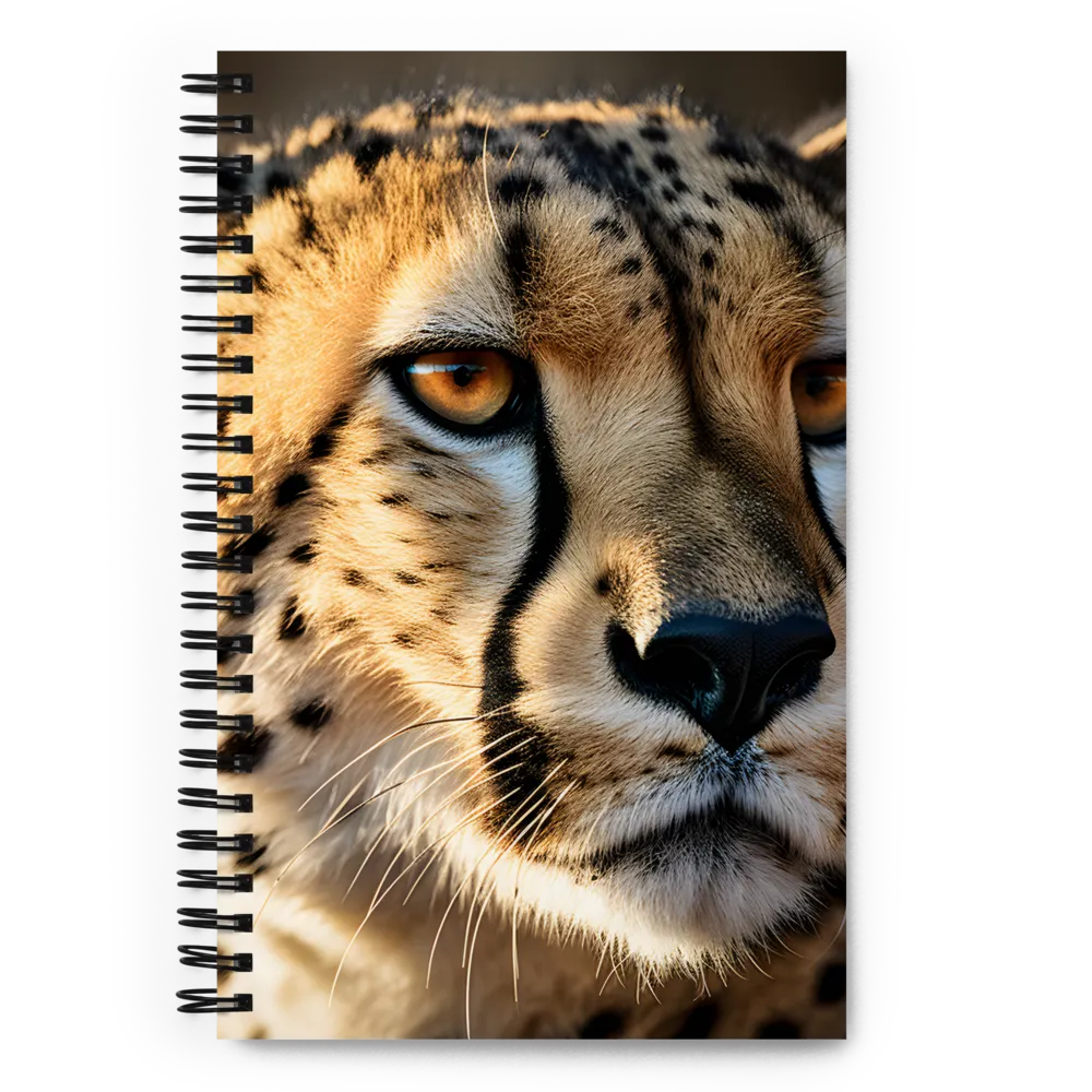 The Intense Gaze of the Cheetah | Spiral Notebook