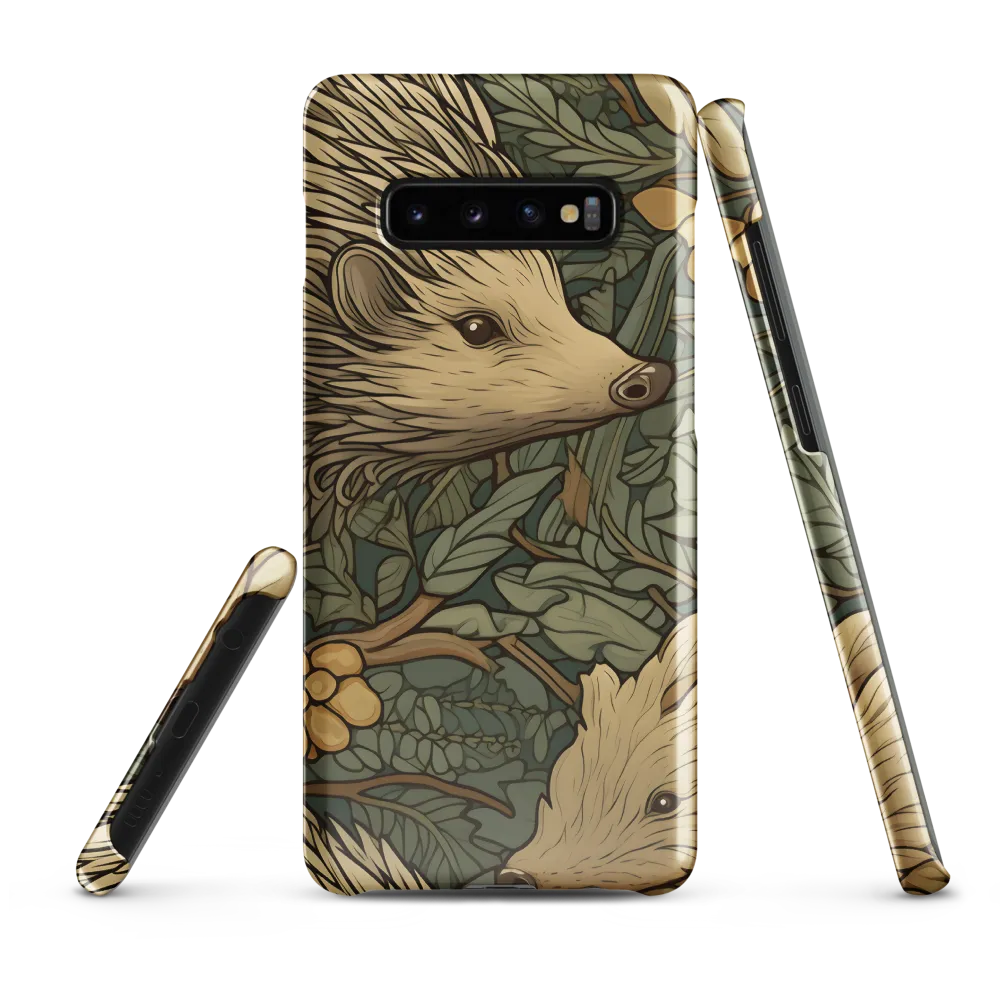 Whimsical Hedgehog Garden | Phone Case |  S10 Plus | Snap Case | Glossy