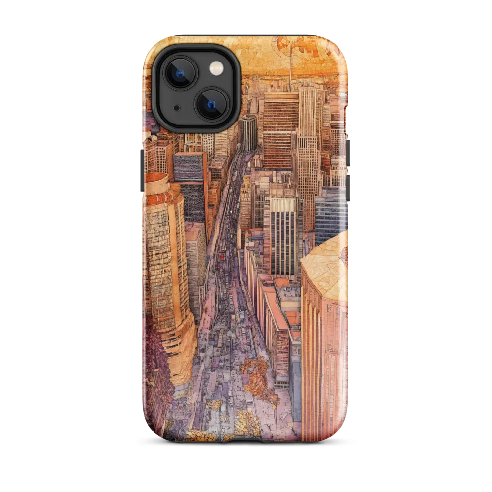 Mosaic Cityscape at Dusk