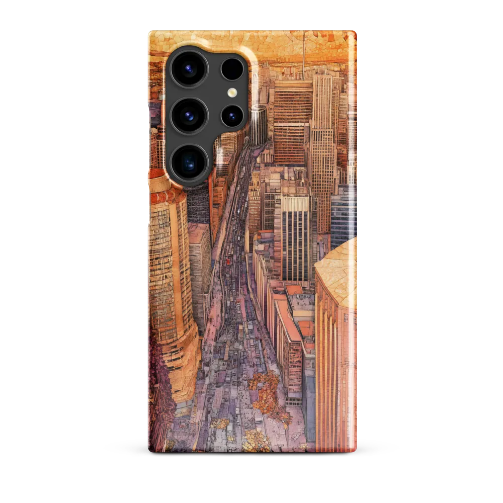 Mosaic Cityscape at Dusk