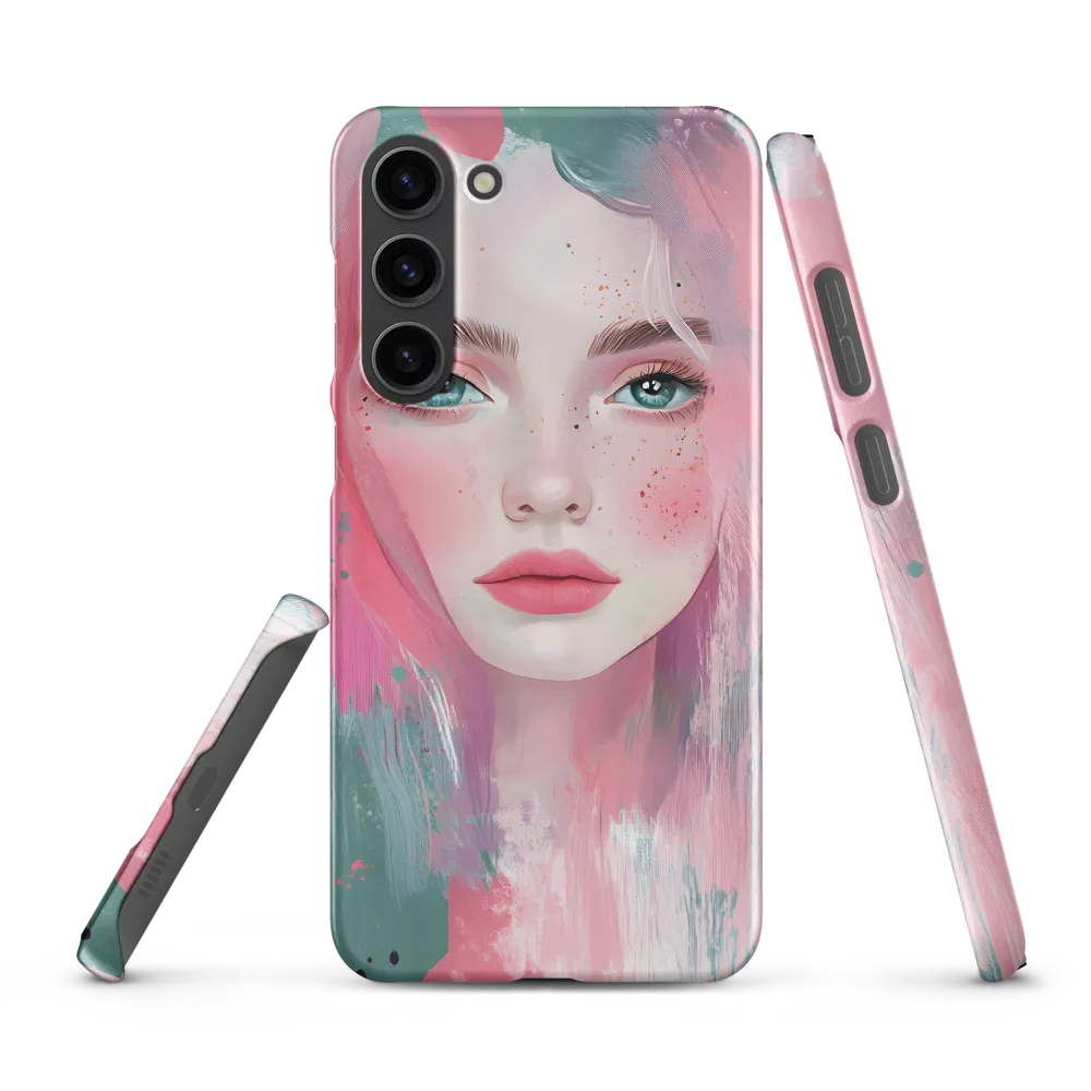 Dreamy Serenity: A Contemporary Portrait | Phone Case |  S23 Plus | Snap Case | Matte