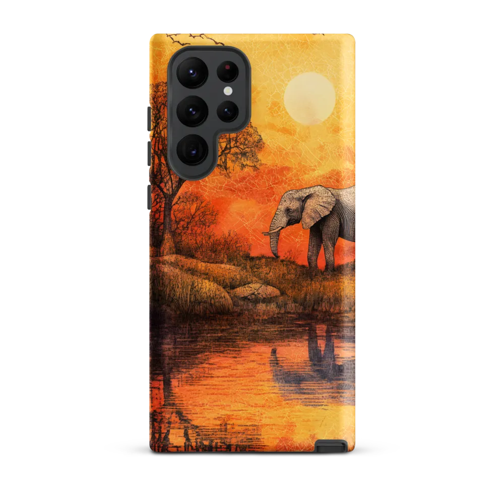 Elephant's Serenity at Dusk