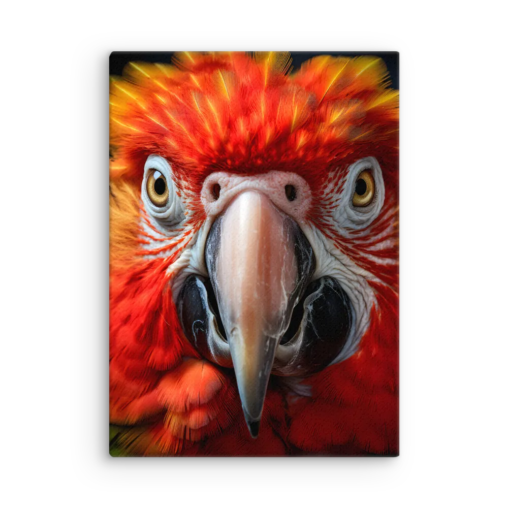 The Fiery Gaze of the Parrot | Thin Canvas | 20″×28″