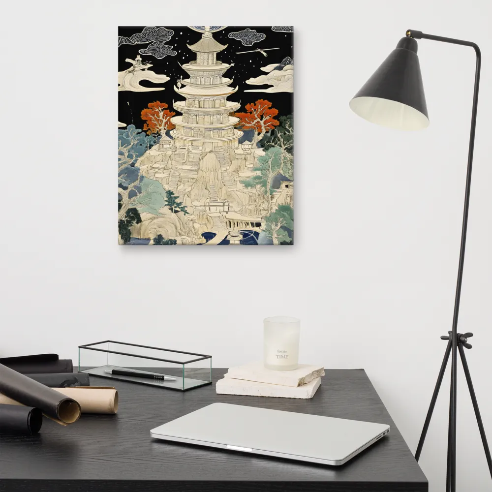Whispers of the Pagoda | Canvas | 16″×20″