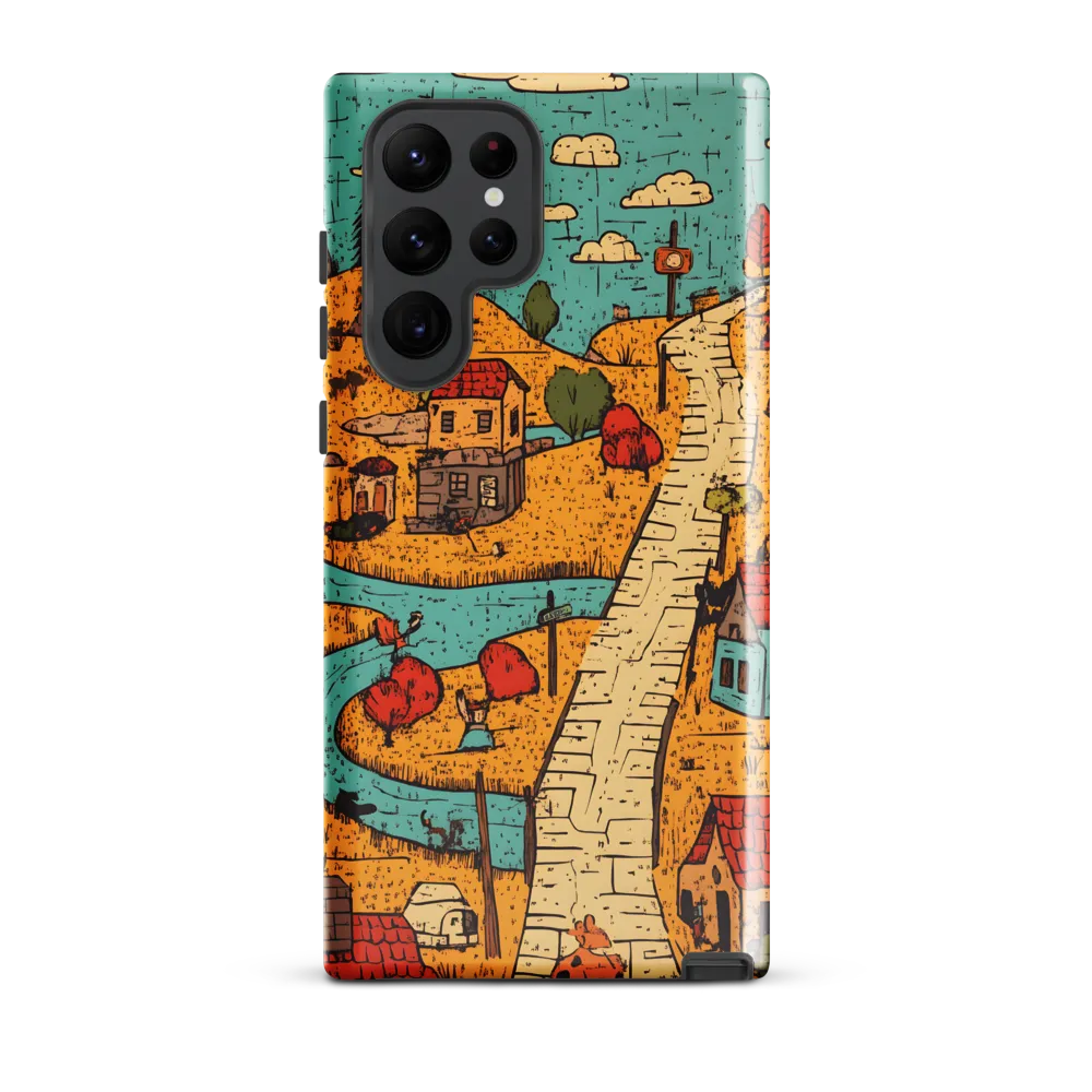 Whimsical Village Landscape