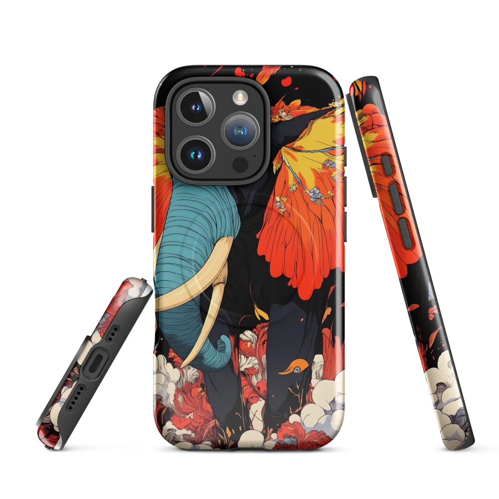Majesty of the Floral Elephant | Phone Case |  16 Pro | MagSafe® Tough Case | Glossy