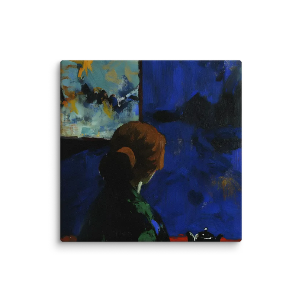 Contemplation Under the Night Sky | Canvas | 37″×37″