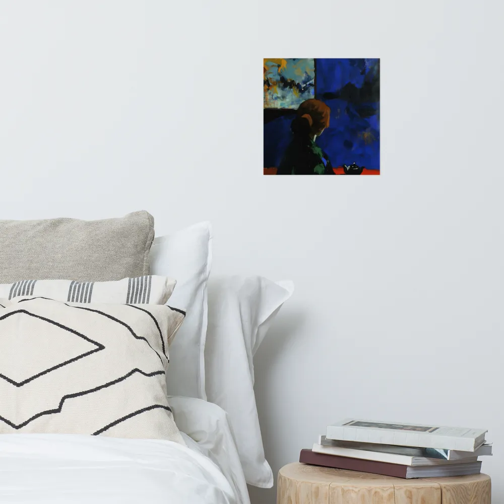 Contemplation Under the Night Sky | Poster | 12″×12″