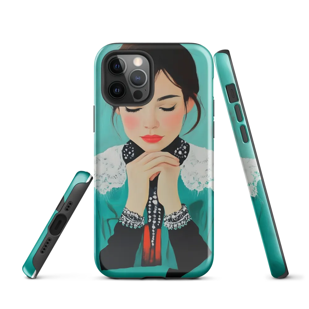 Serenity in Turquoise | Phone Case |  12 Pro | Tough Case | Glossy