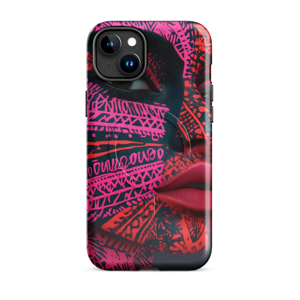 Neon Visage: A Bold Expression of Contemporary Art | Phone Case |  15 Plus | MagSafe® Tough Case | Glossy