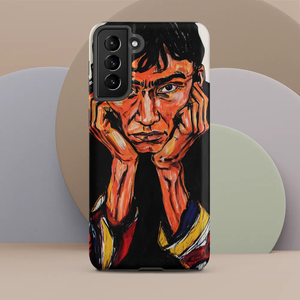 Contemplative Intensity: An Expressionist Portrait