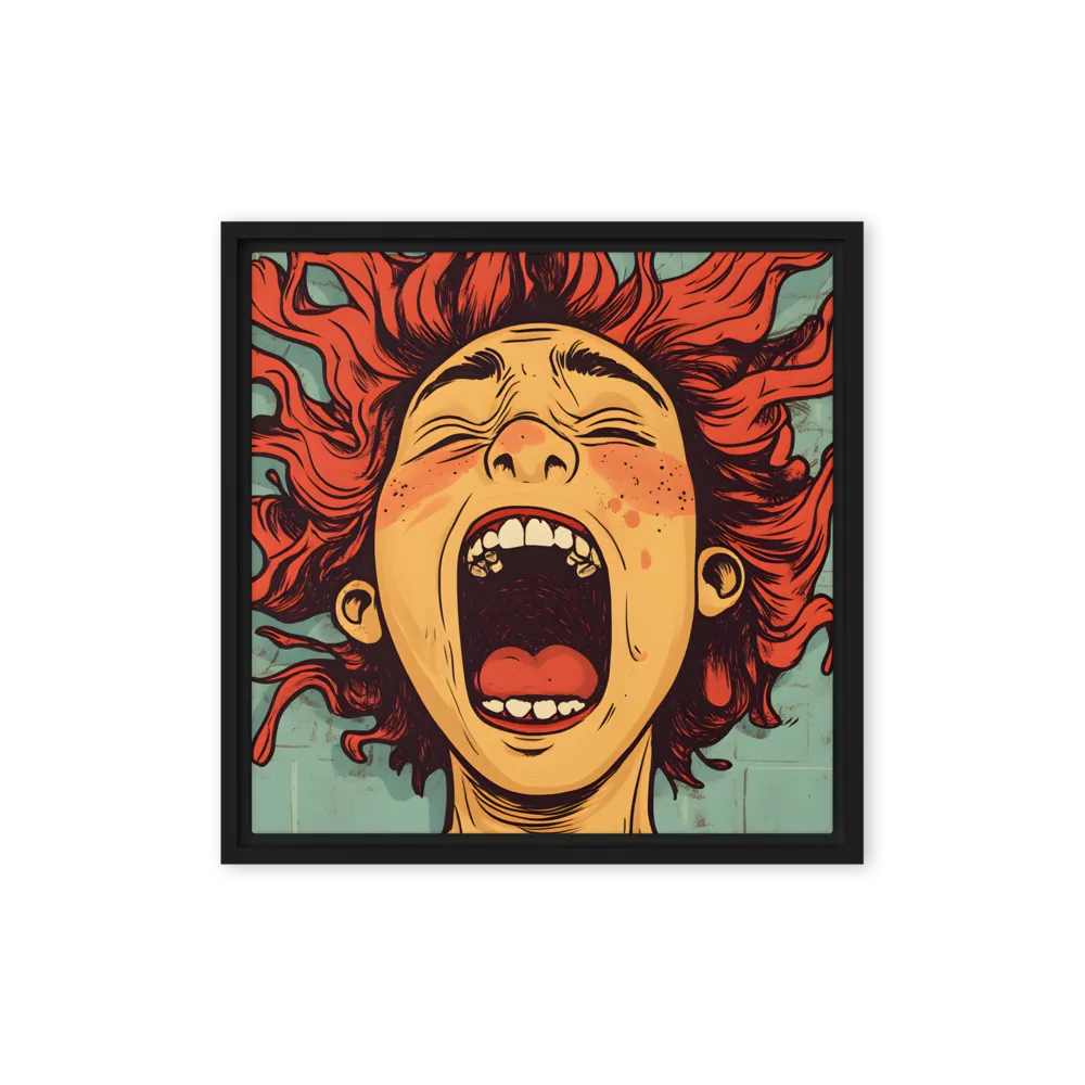 Fury Unleashed | Canvas with Black Frame | 16″×16″